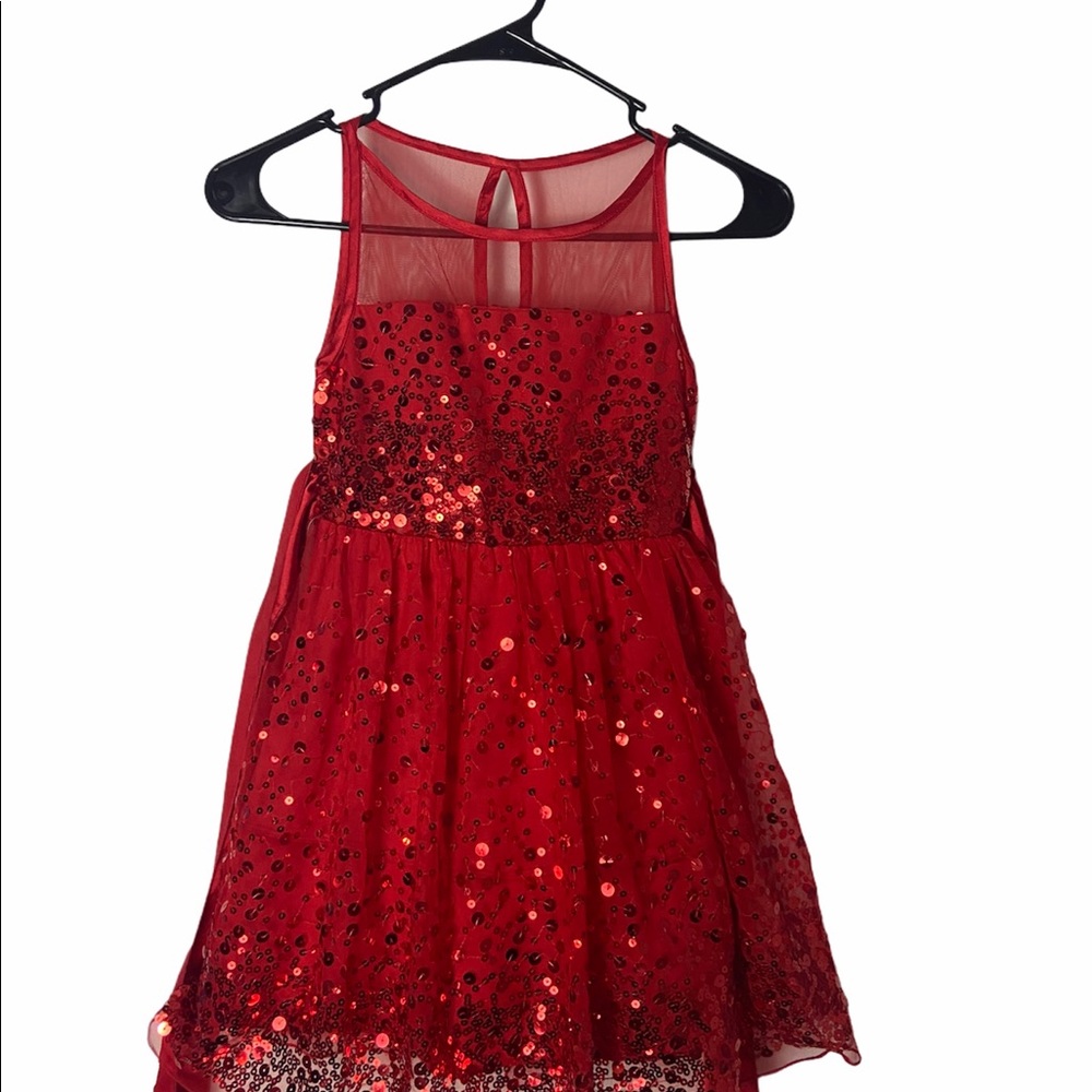 Ruby Rox Girls Sparkly Red Holiday Dress Size 7